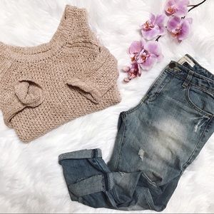 ❄️ Free People Tan Knit Sweater ❄️